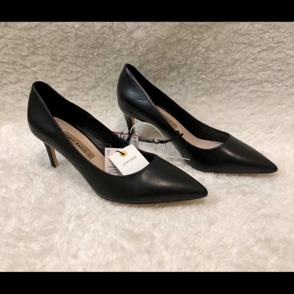 ZARA leather heels